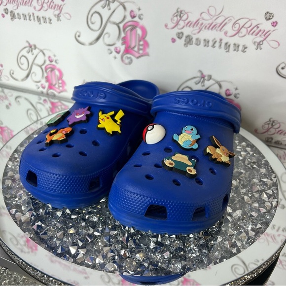 Crocs pokemon Blue Clogs Fun character jibitz grengar pickachu pokeball 8 Charms main image 6